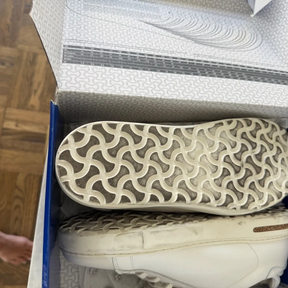 Mens white leather Birkenstock sneakers - Picture 5 of 7